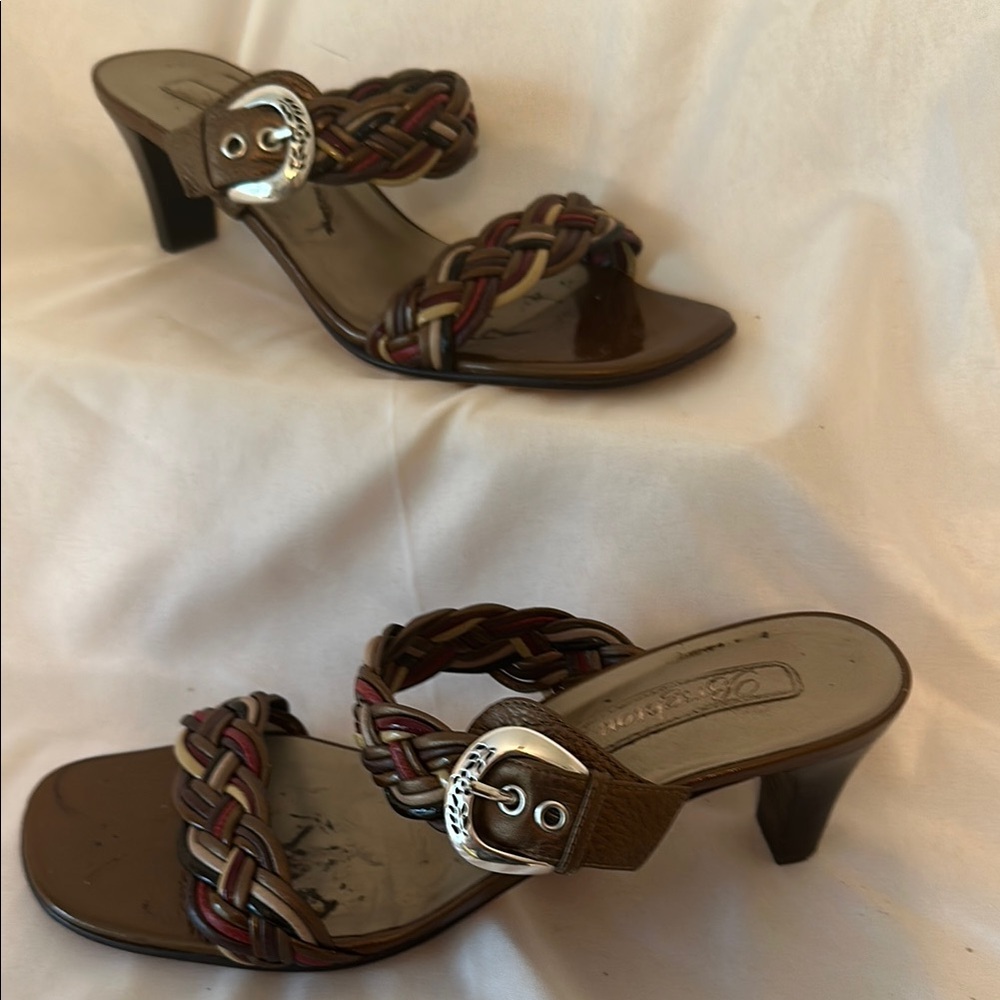 Brighton Brown Braided Heels